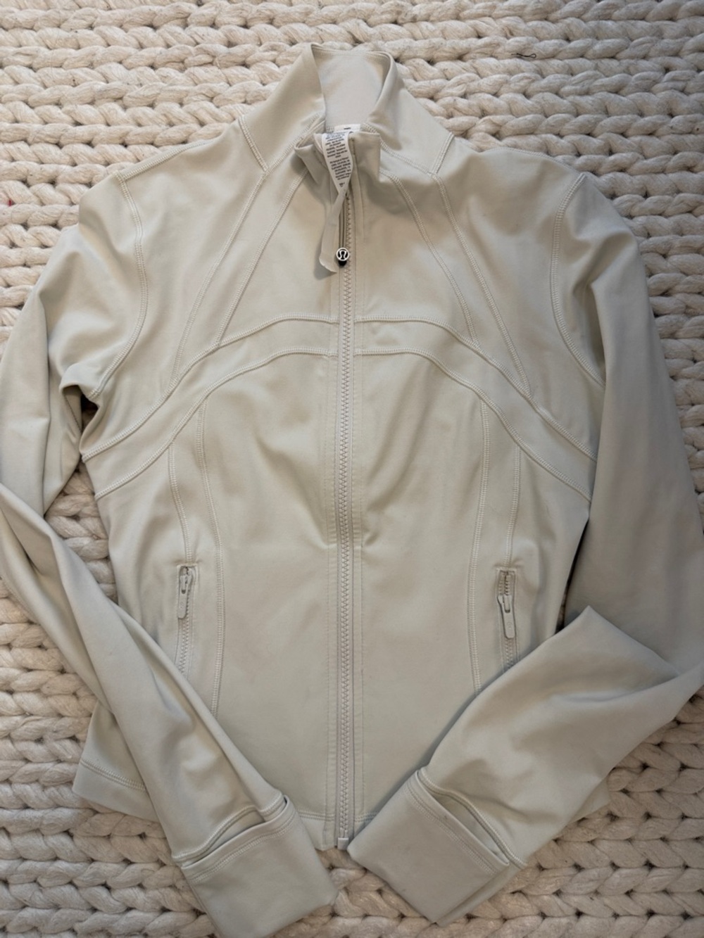 lululemon athletica Define Cropped Light Cream Full Zip Jacket